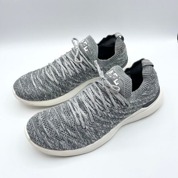 APL Techloom Wave Shoes Smoke Ivory Melange Gray White Running Womens 10.5 - Picture 16 of 16